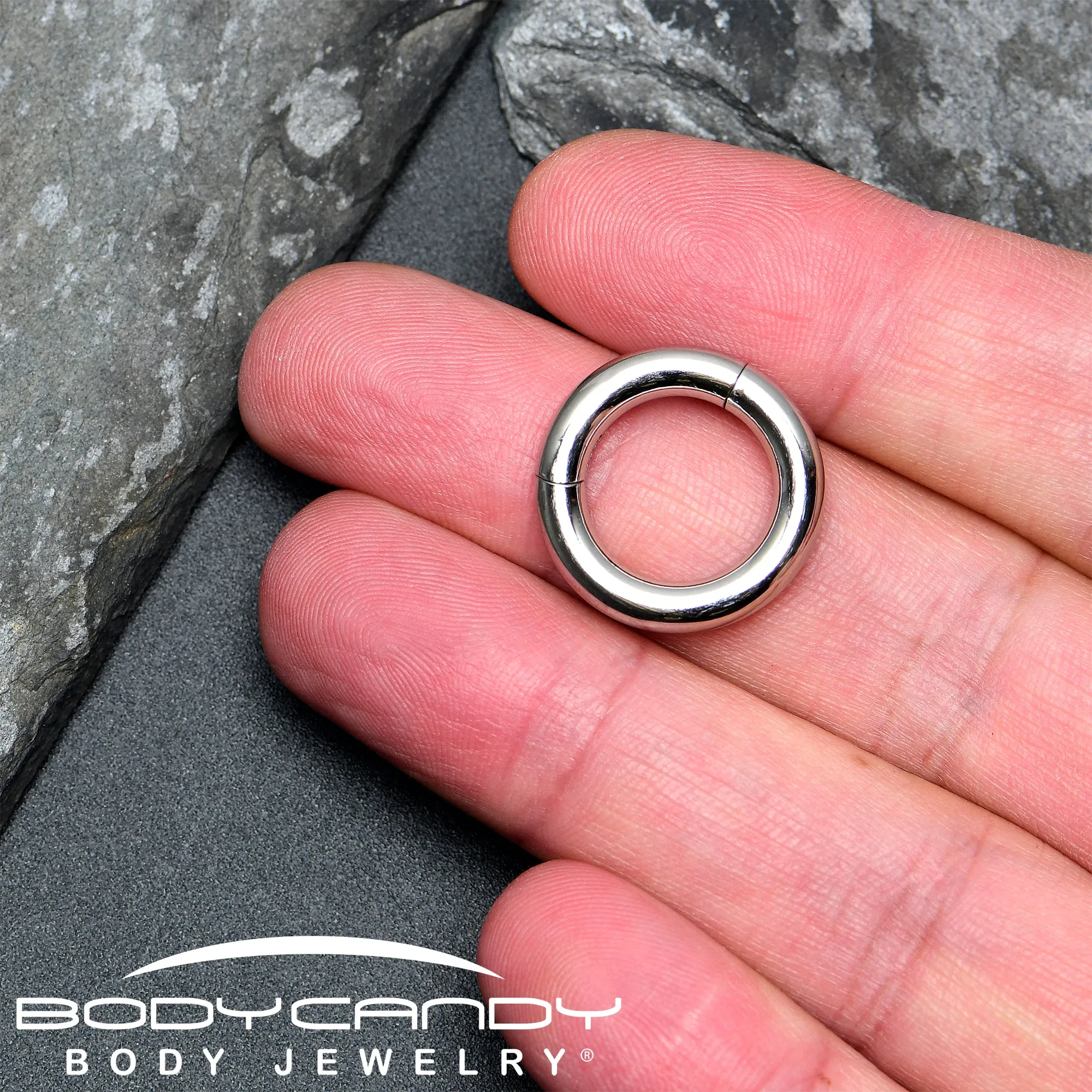6 Gauge 9/16 316L Surgical Steel Precision Hinged Segment Hoop