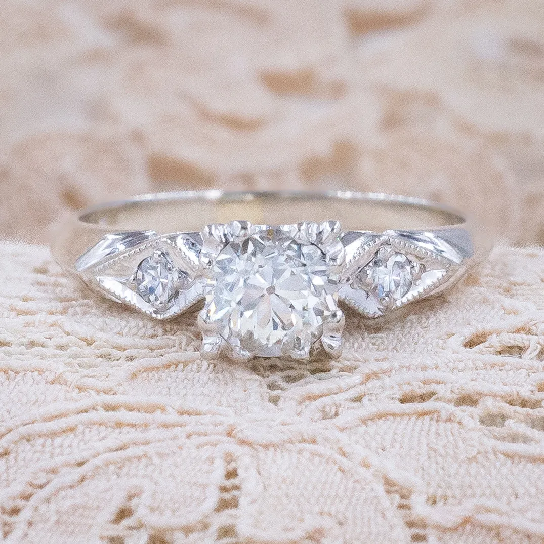 .70 Carat Old European-Cut Diamond Ring C. 1940s