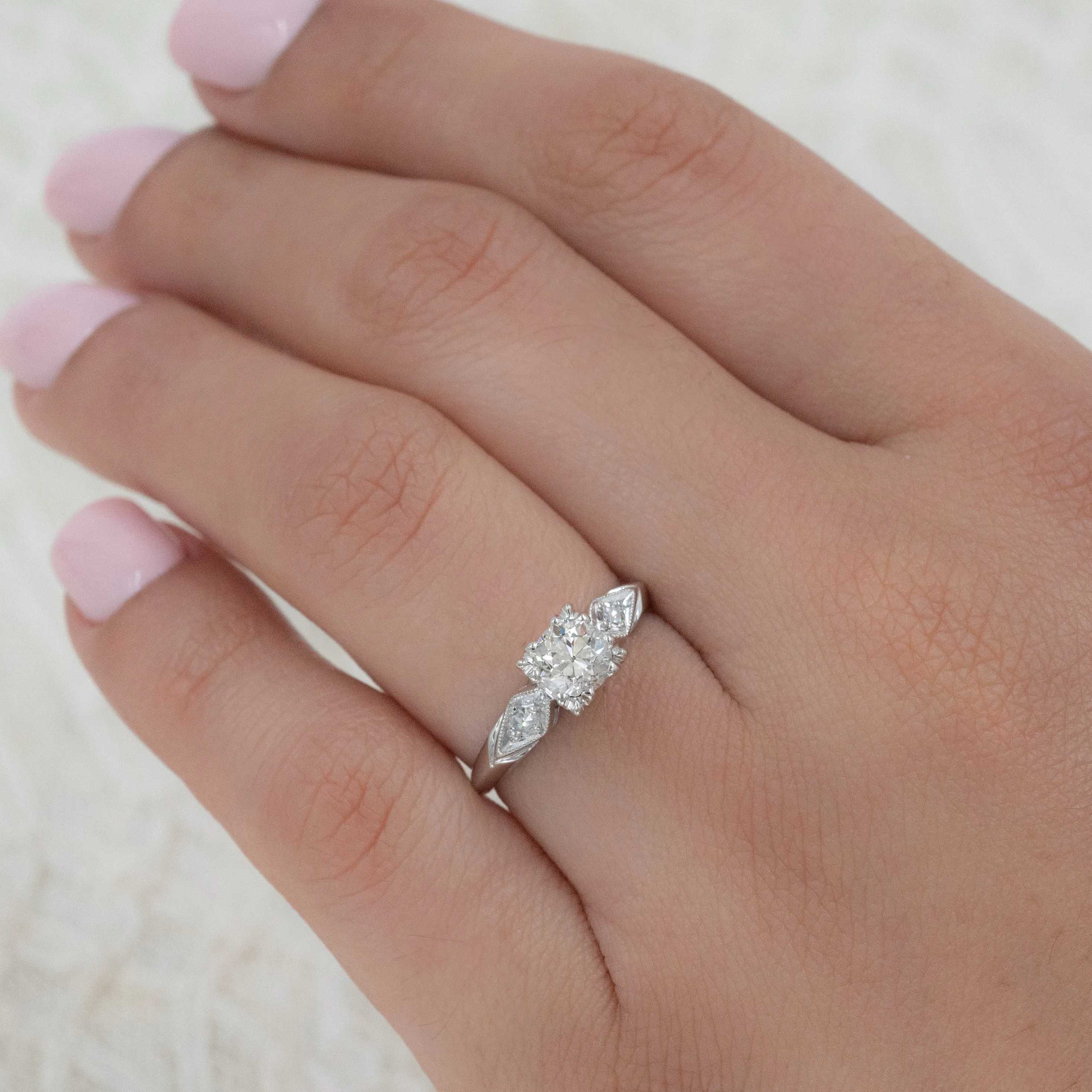 .70 Carat Old European-Cut Diamond Ring C. 1940s