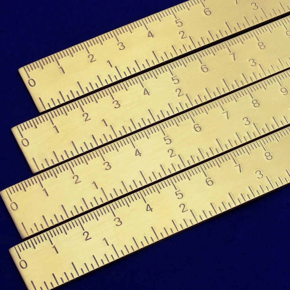 About 15cm RAW Long Brass Vintage Bullet Journal Ruler Bookmark for Travel Journal Personal Planner 2mm thickness 1pcs