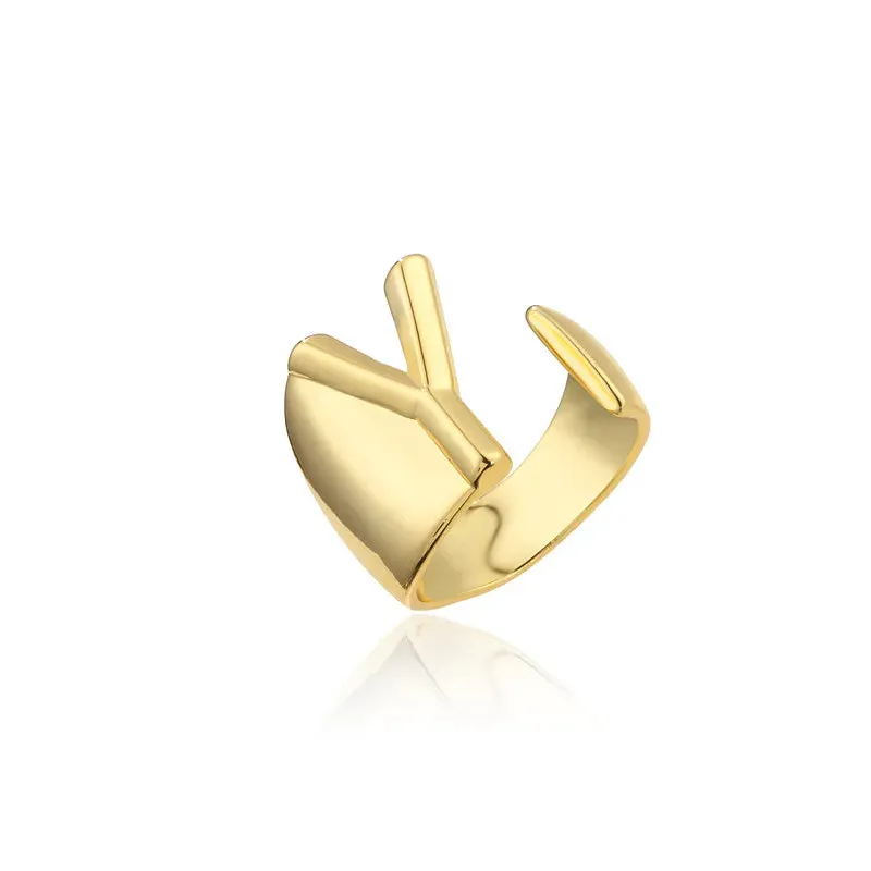 Adjustable Opening Ring Initials