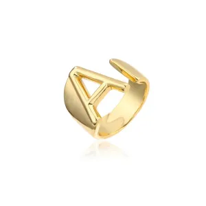 Adjustable Opening Ring Initials