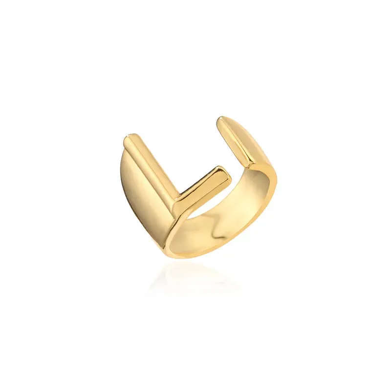 Adjustable Opening Ring Initials