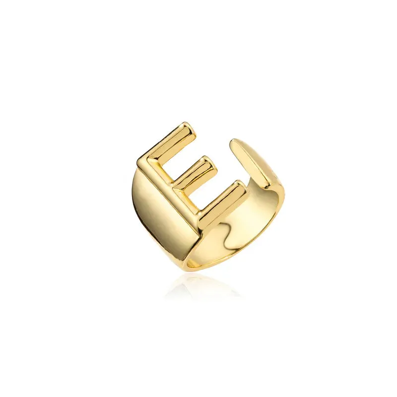 Adjustable Opening Ring Initials