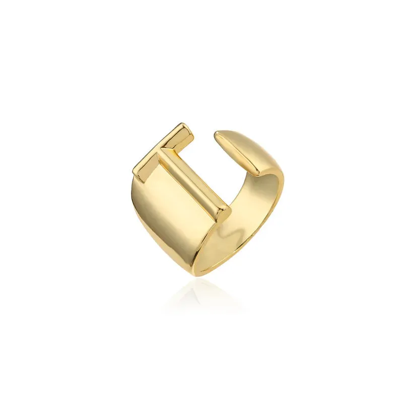 Adjustable Opening Ring Initials
