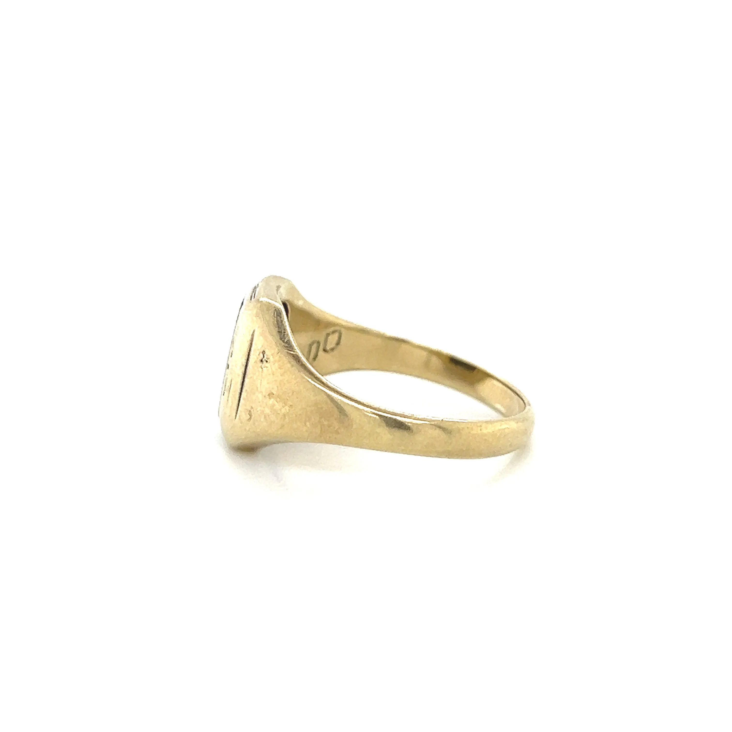 Antique “M” or “W” Signet Ring 12k