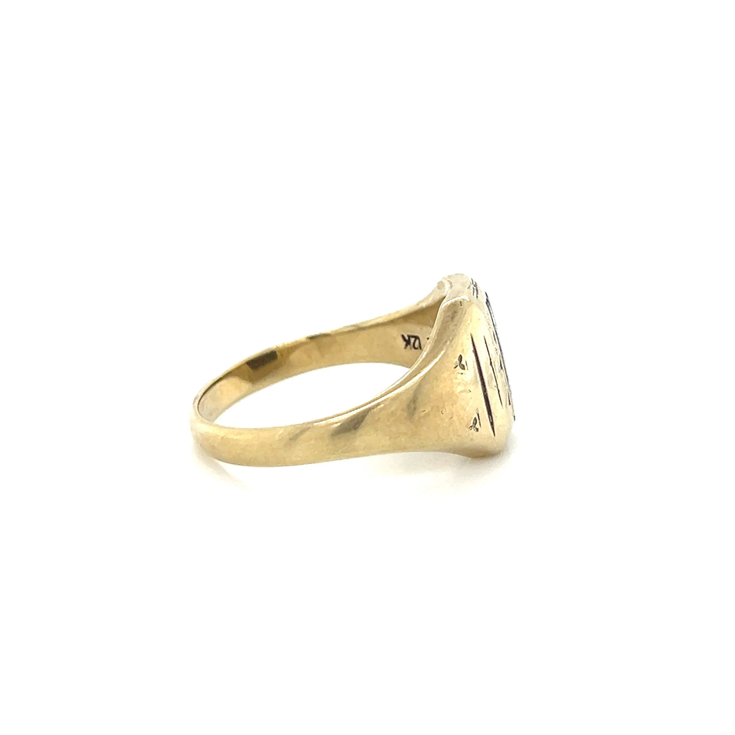 Antique “M” or “W” Signet Ring 12k