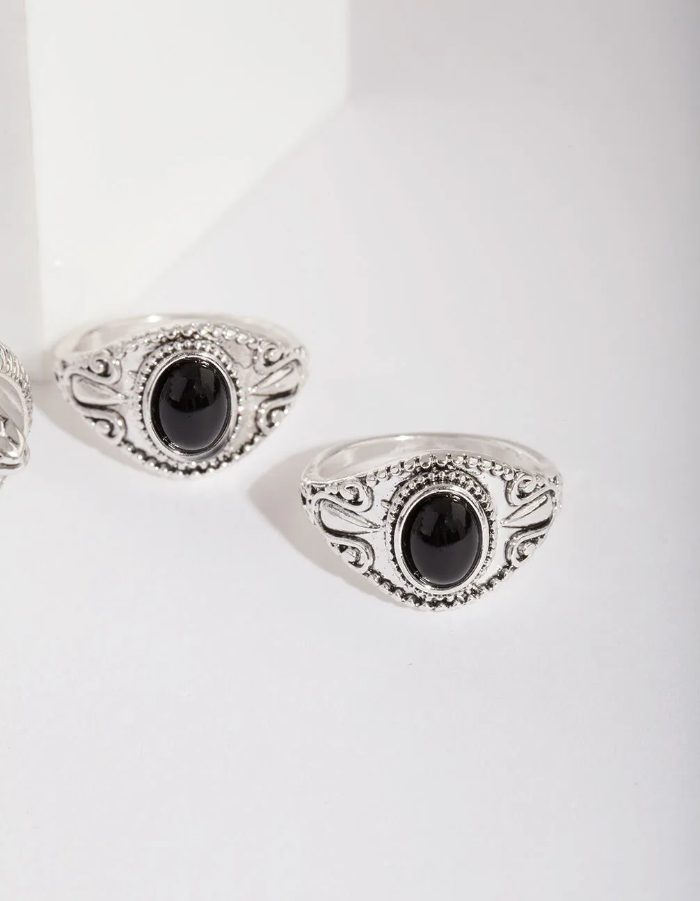 Antique Silver Bohemian Snake Ring Pack
