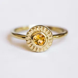Ariana Orange Citrine Solitaire Ring