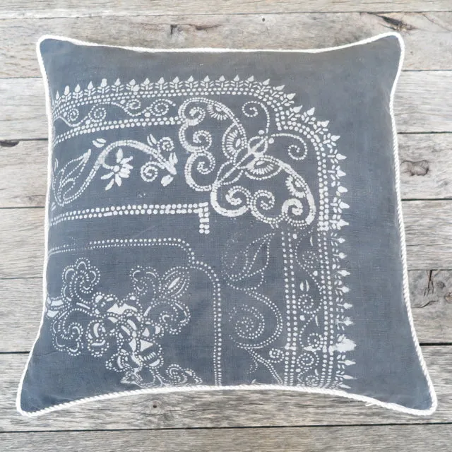 artisan made batik - one of a kind pillow