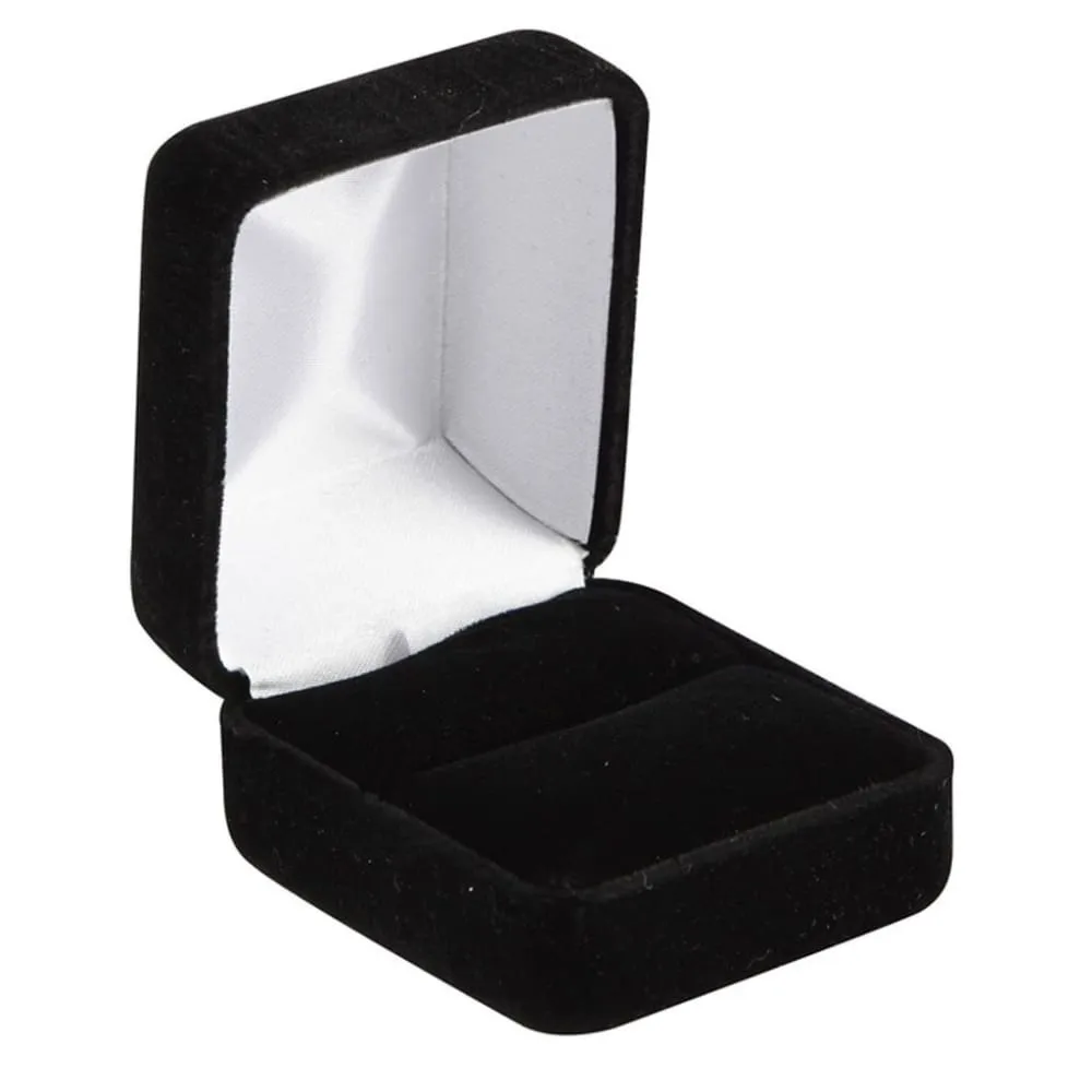 ATLAS Stunning Black Tungsten Carbide Wedding Ring with Yellow Gold Inlay  - 8mm