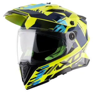 Axor X-Cross X1 Adventure Helmet Neon Yellow / Blue Gloss