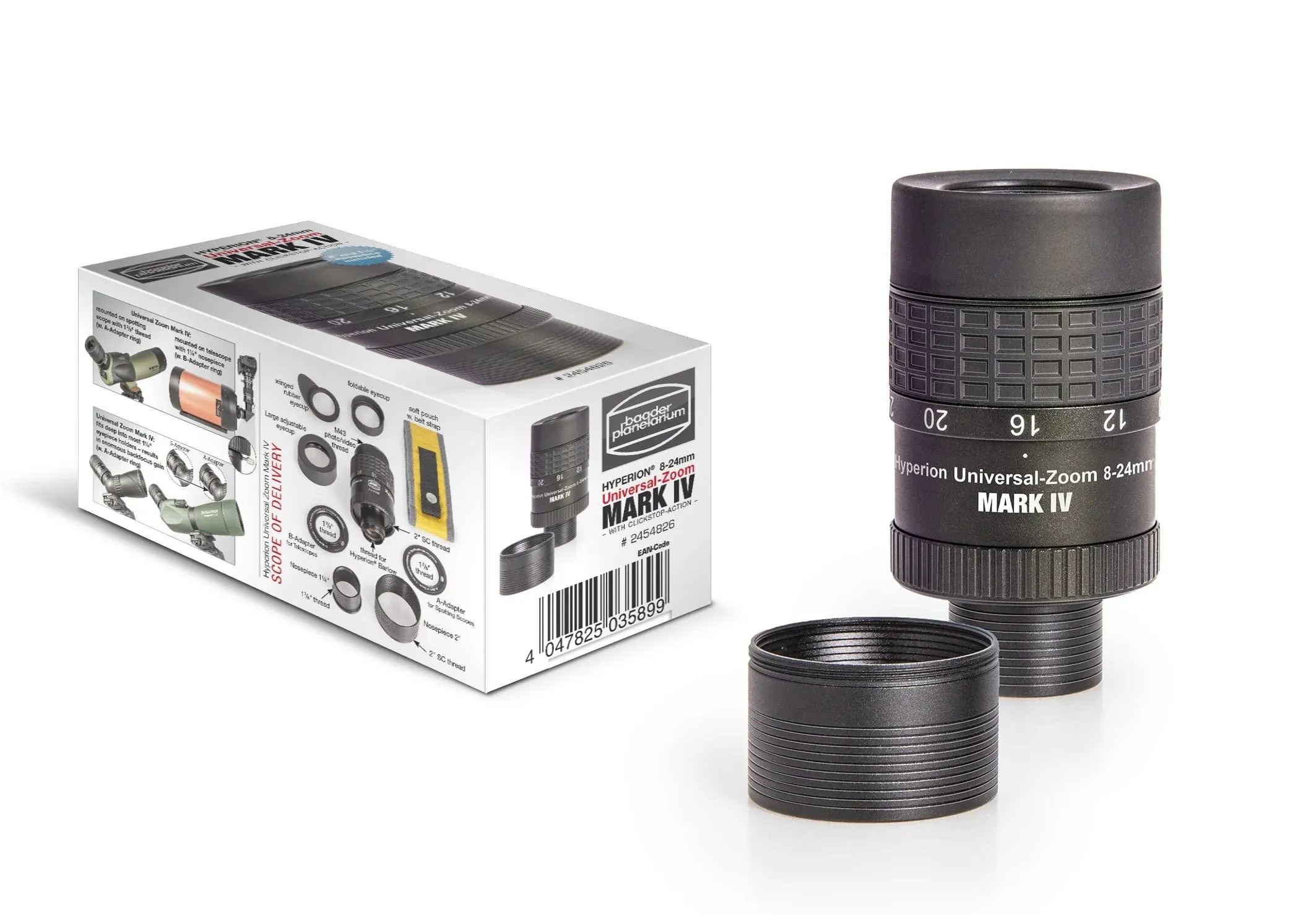 Baader Hyperion Universal Zoom Mark IV, 8-24mm eyepiece (1¼" and 2") - 2454826