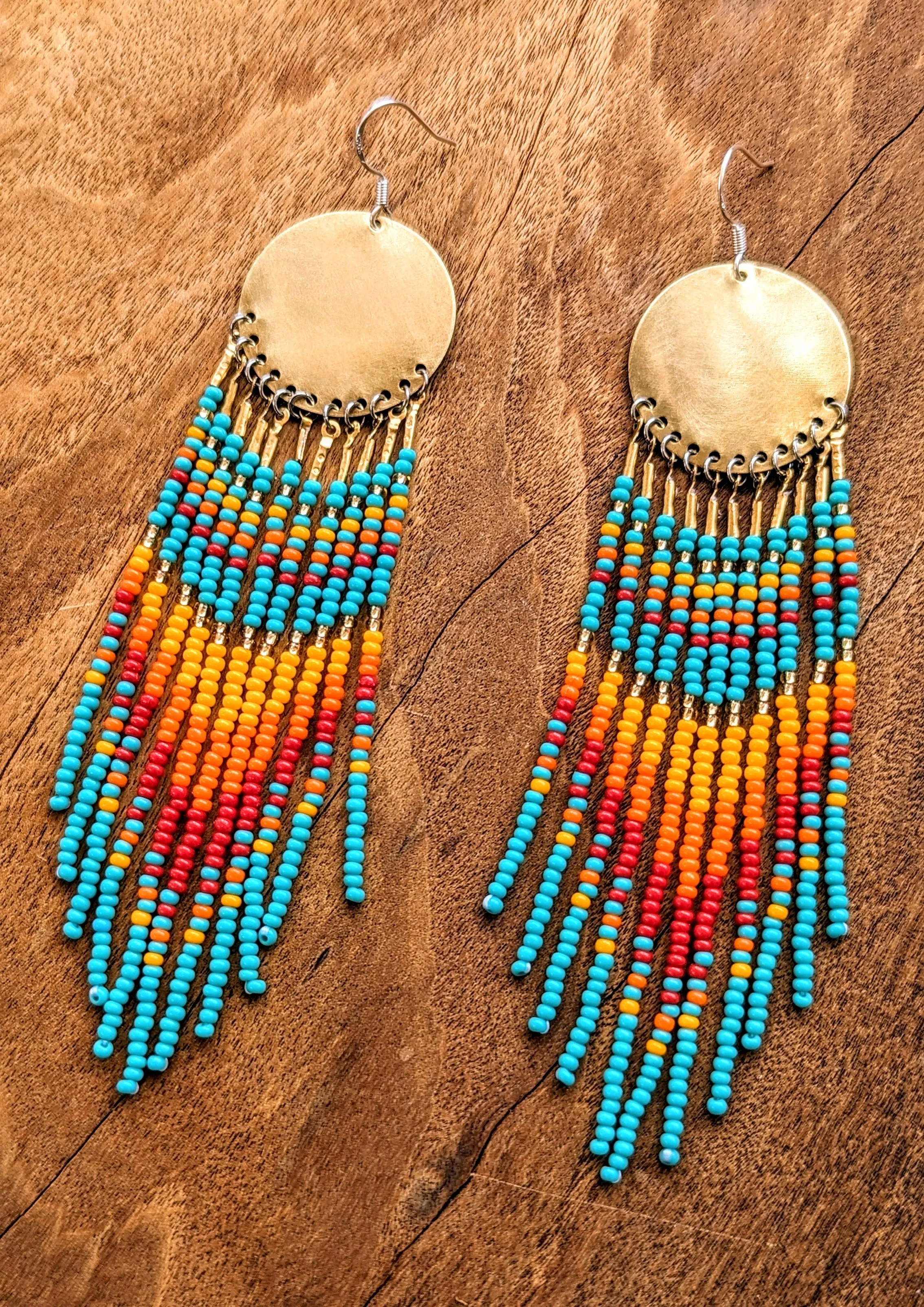 Berta Classic Turquoise Seed Bead Earrings