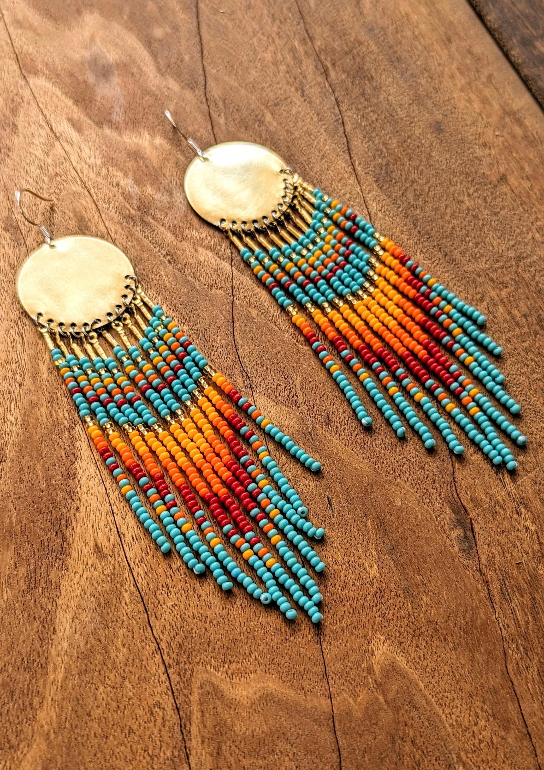 Berta Classic Turquoise Seed Bead Earrings