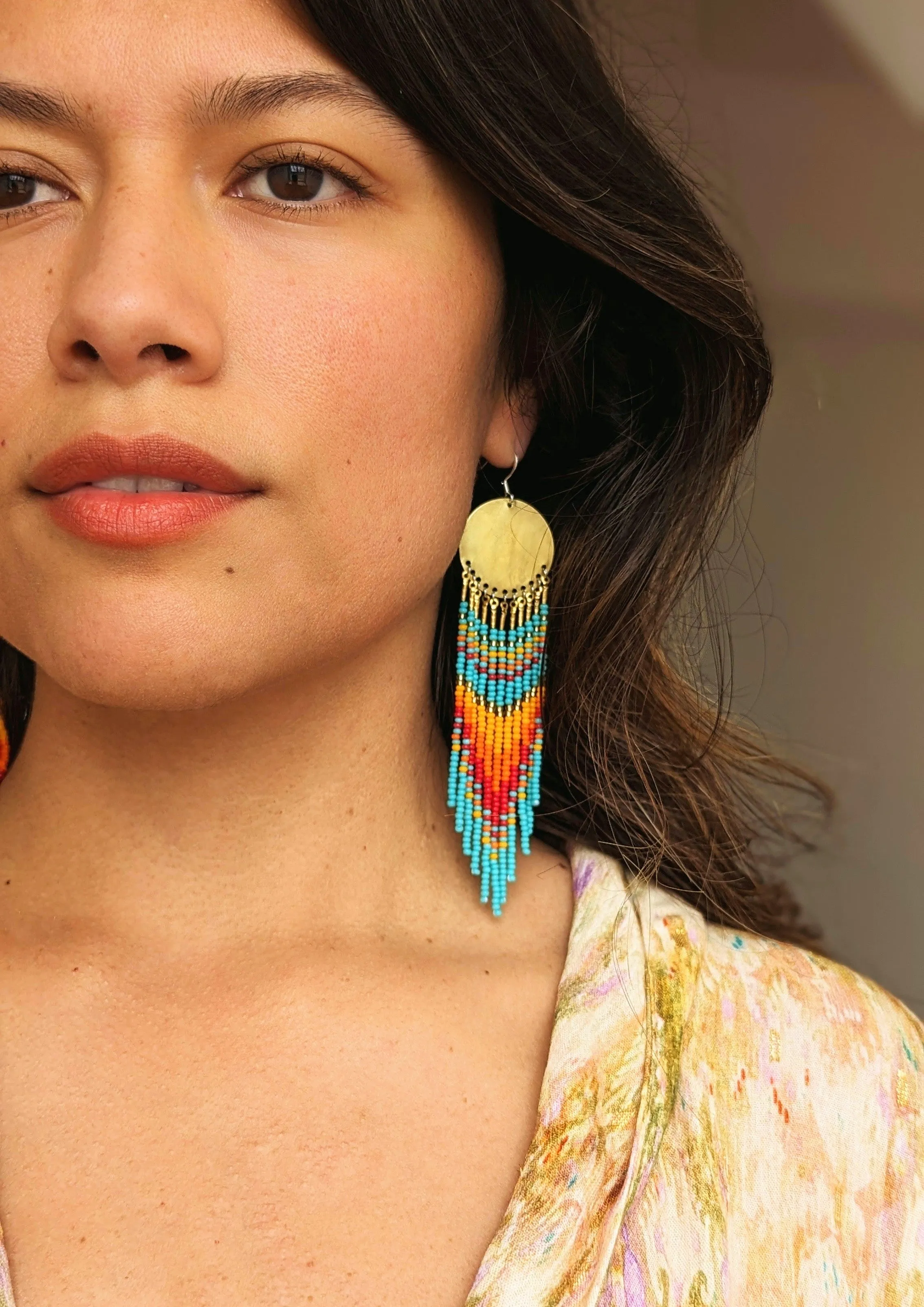 Berta Classic Turquoise Seed Bead Earrings