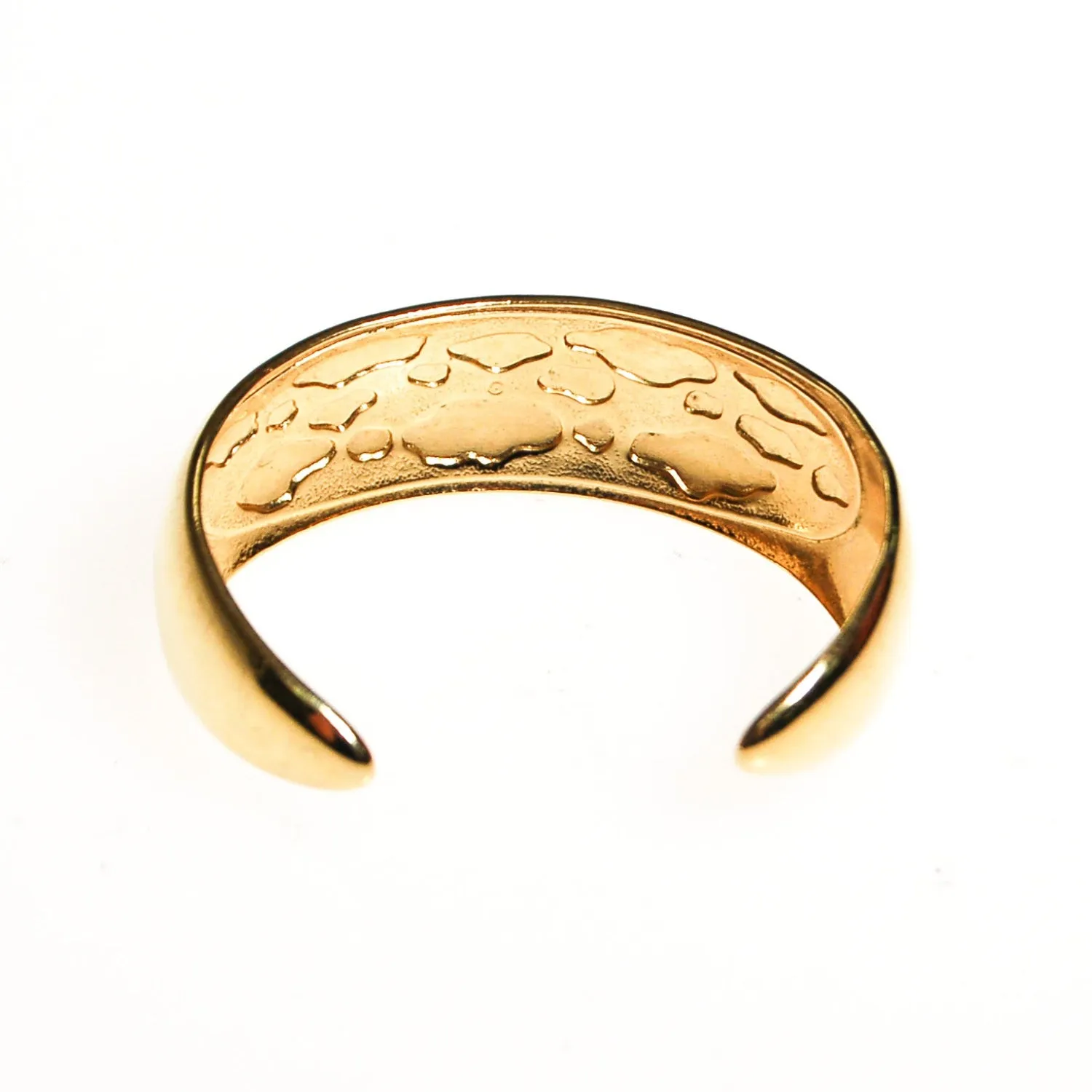 Black and Gold Leopard Print Cuff Bracelet