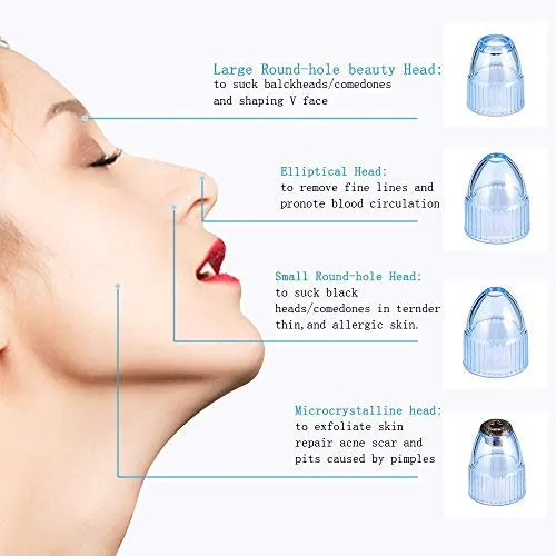 Blackhead Remover, Electric Facial Nose Pore Cleanser Acne Vacuum Suction Remover,USB Rechargeable Blackhead Silica Gel Sucker Electric Skin Cleanser Beauty Instrument