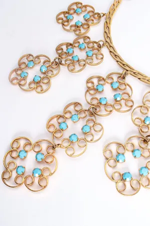 Blossom Scroll Bib Necklace