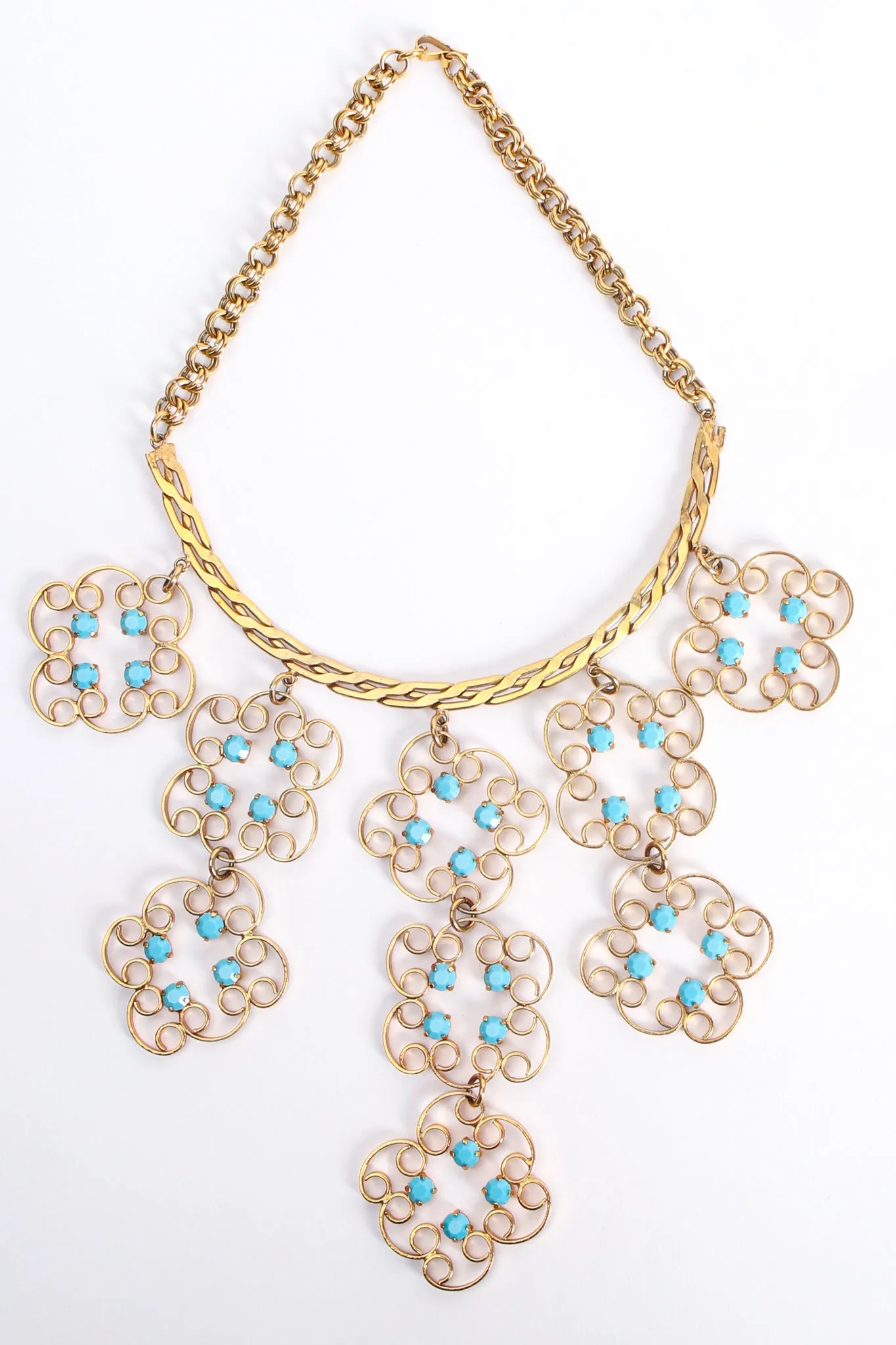 Blossom Scroll Bib Necklace
