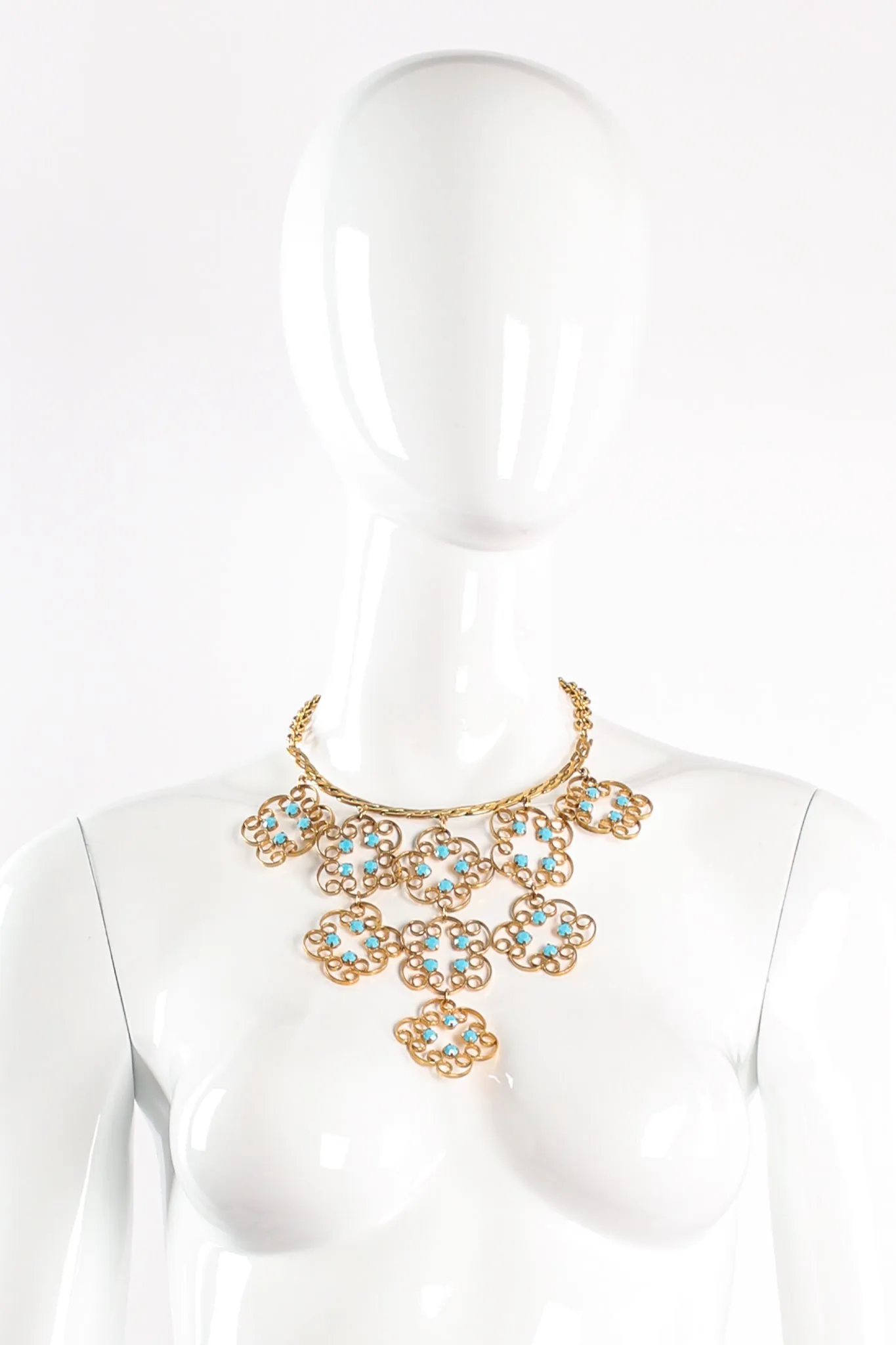 Blossom Scroll Bib Necklace