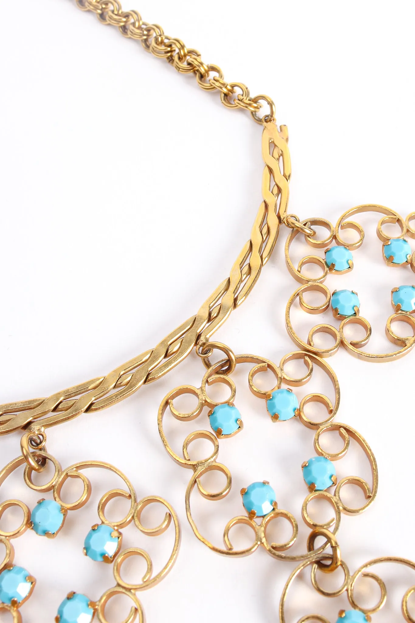 Blossom Scroll Bib Necklace