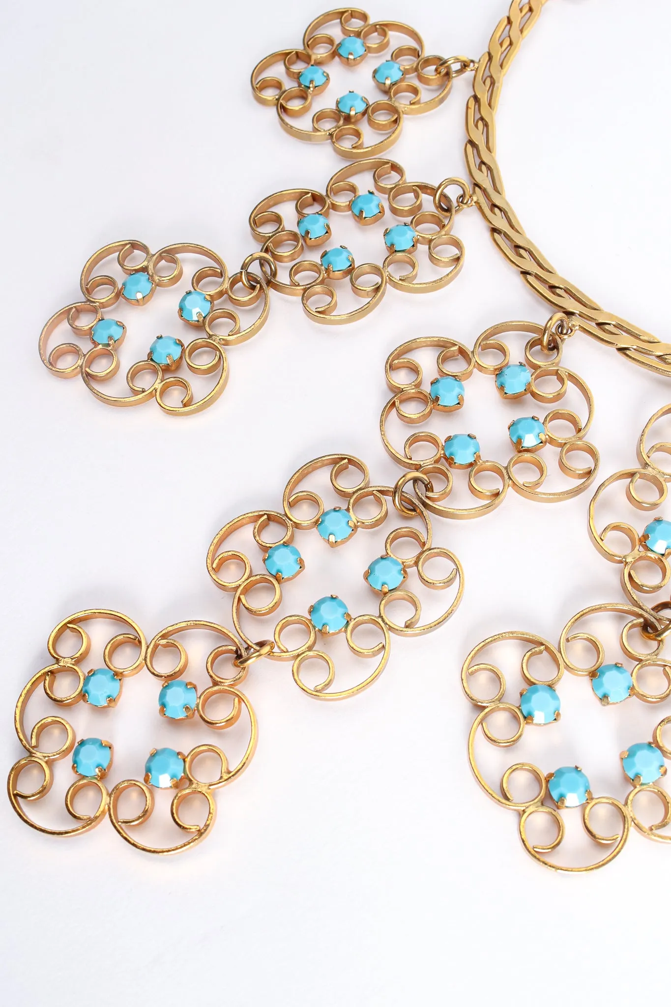 Blossom Scroll Bib Necklace
