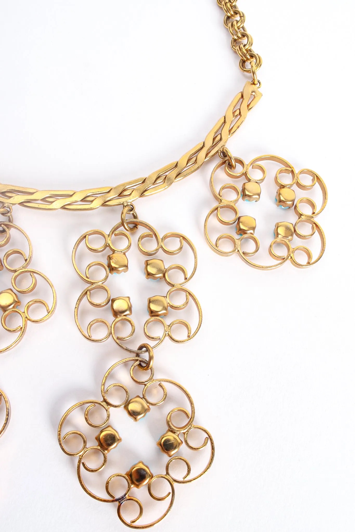 Blossom Scroll Bib Necklace