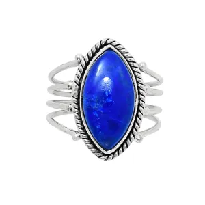 Blue Lapis Solid 925 Sterling Silver Ring