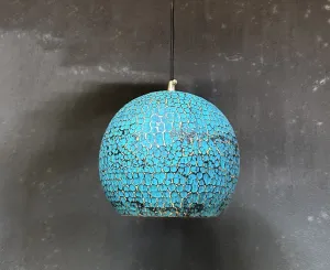 Blue Patina Brass Pendant Light – Ideal for Island Kitchen Lighting
