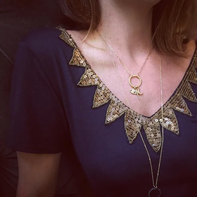 BOHEME BEBE GOLD RECTANGLE LINK CHAIN rts
