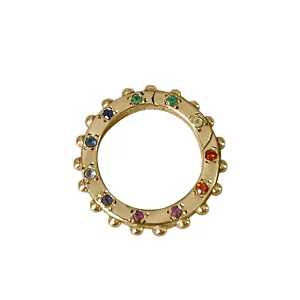 BOHEME SMALL RAINBOW CLICKER CHARM RING rts