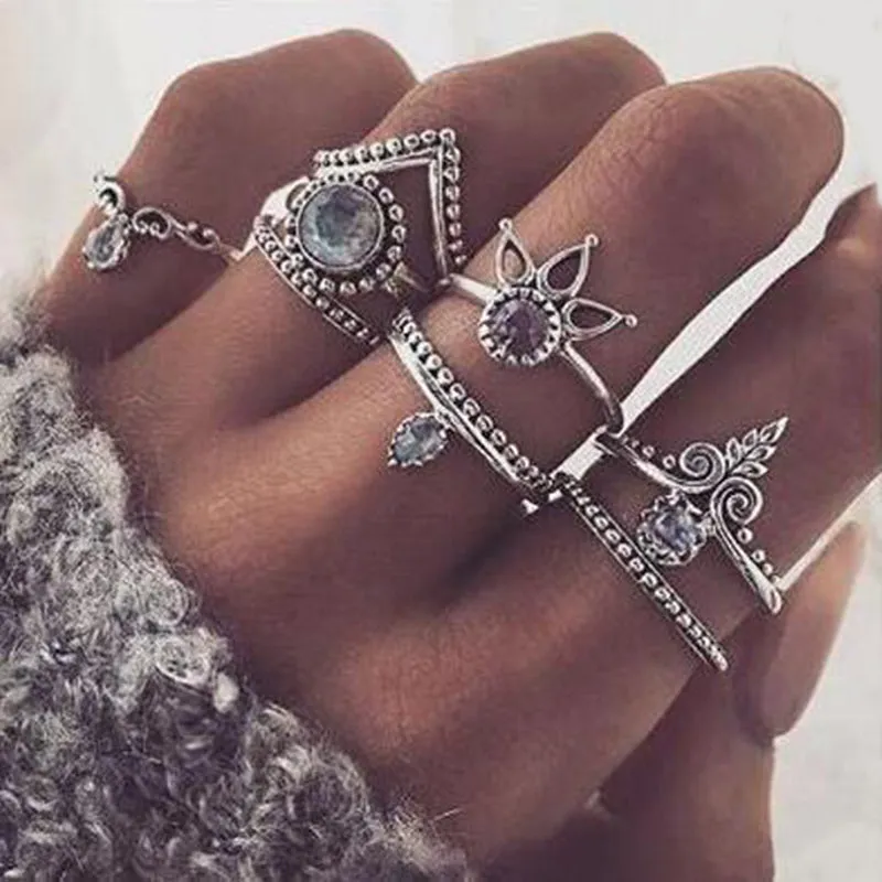 Bohemian Anillos Rings -8 Piece Set