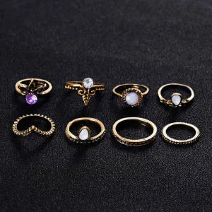 Bohemian Anillos Rings -8 Piece Set