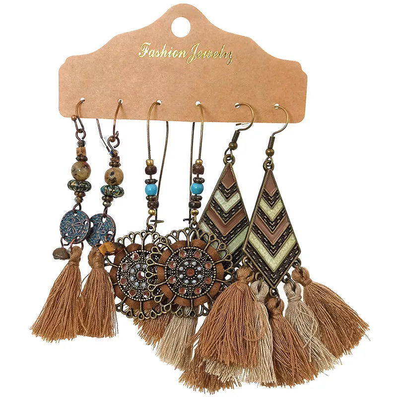 Bohemian Ethnic Earrings Set UB98211