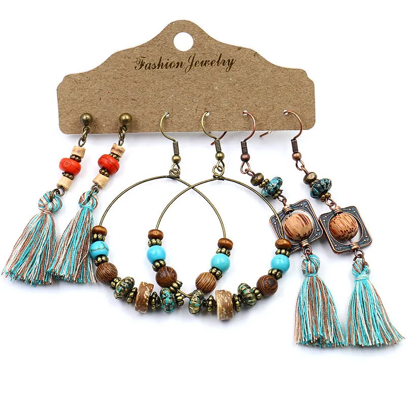 Bohemian Ethnic Earrings Set UB98211