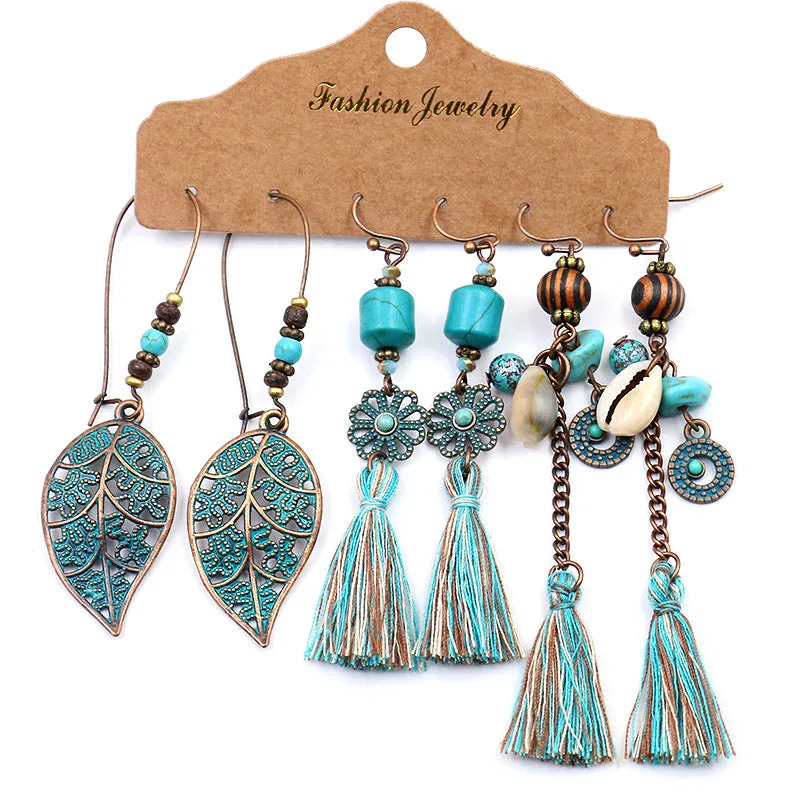 Bohemian Ethnic Earrings Set UB98211