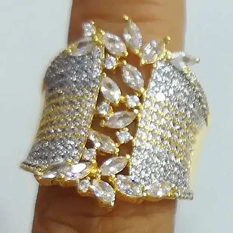 Bohemian Zircon Beads Ring for Women Engagement Jewelry