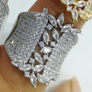 Bohemian Zircon Beads Ring for Women Engagement Jewelry
