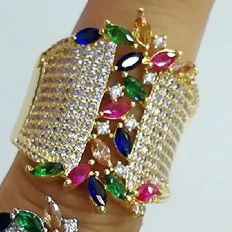 Bohemian Zircon Beads Ring for Women Engagement Jewelry
