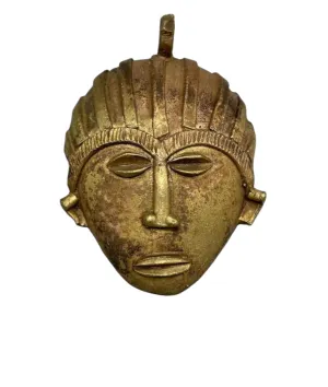 Brass African Mask Pendant | Geri's Bluffing Boutique