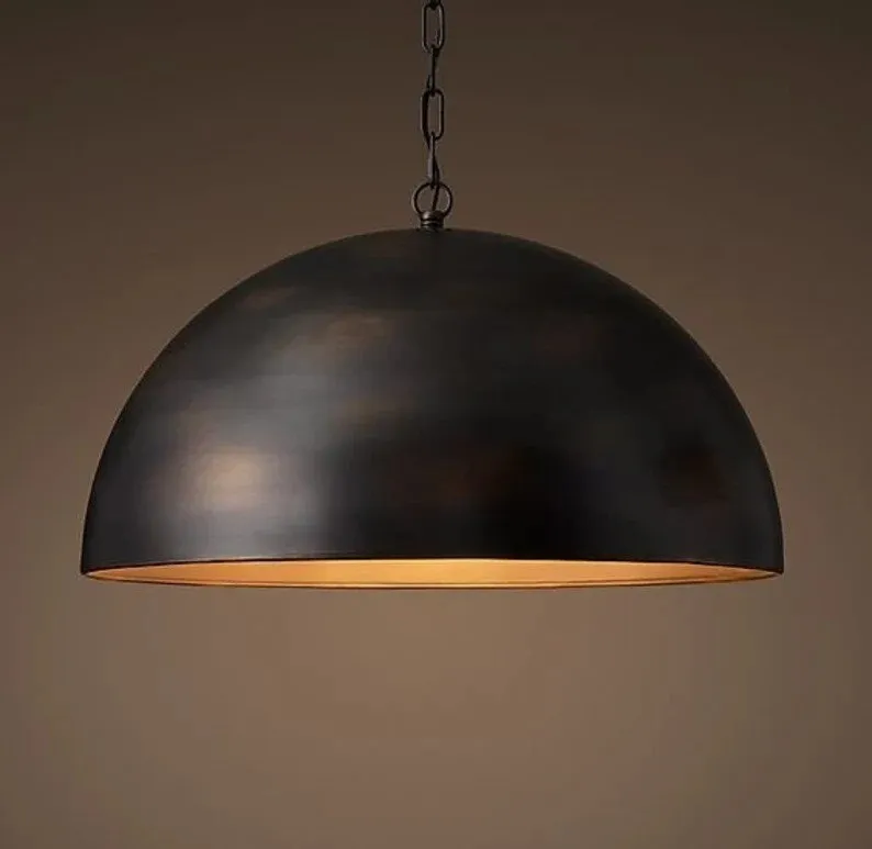 Brass Dome Pendant Lamp – Moroccan-Inspired Ceiling Light for Elegant Interiors