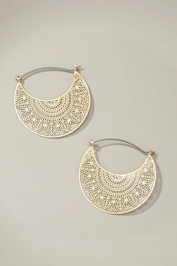 Brass Filigree Elegance Earrings