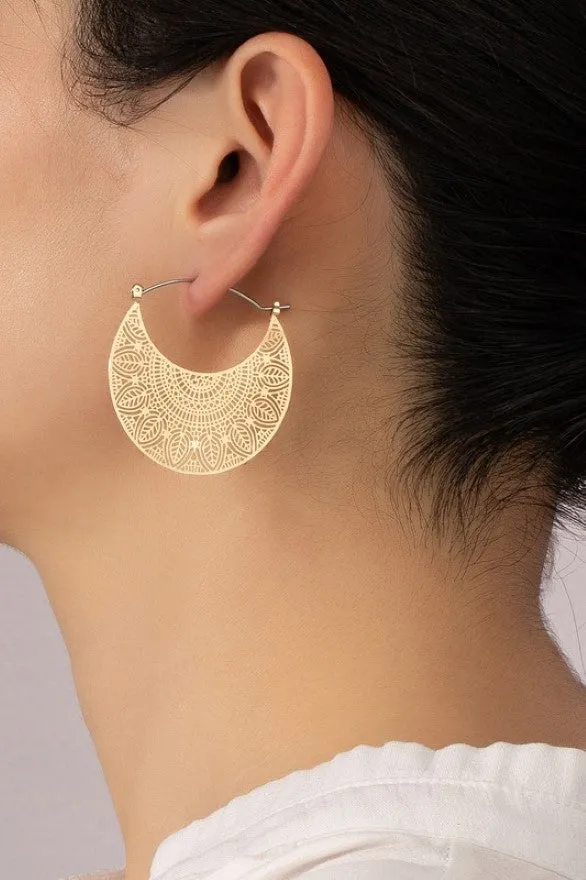Brass Filigree Elegance Earrings