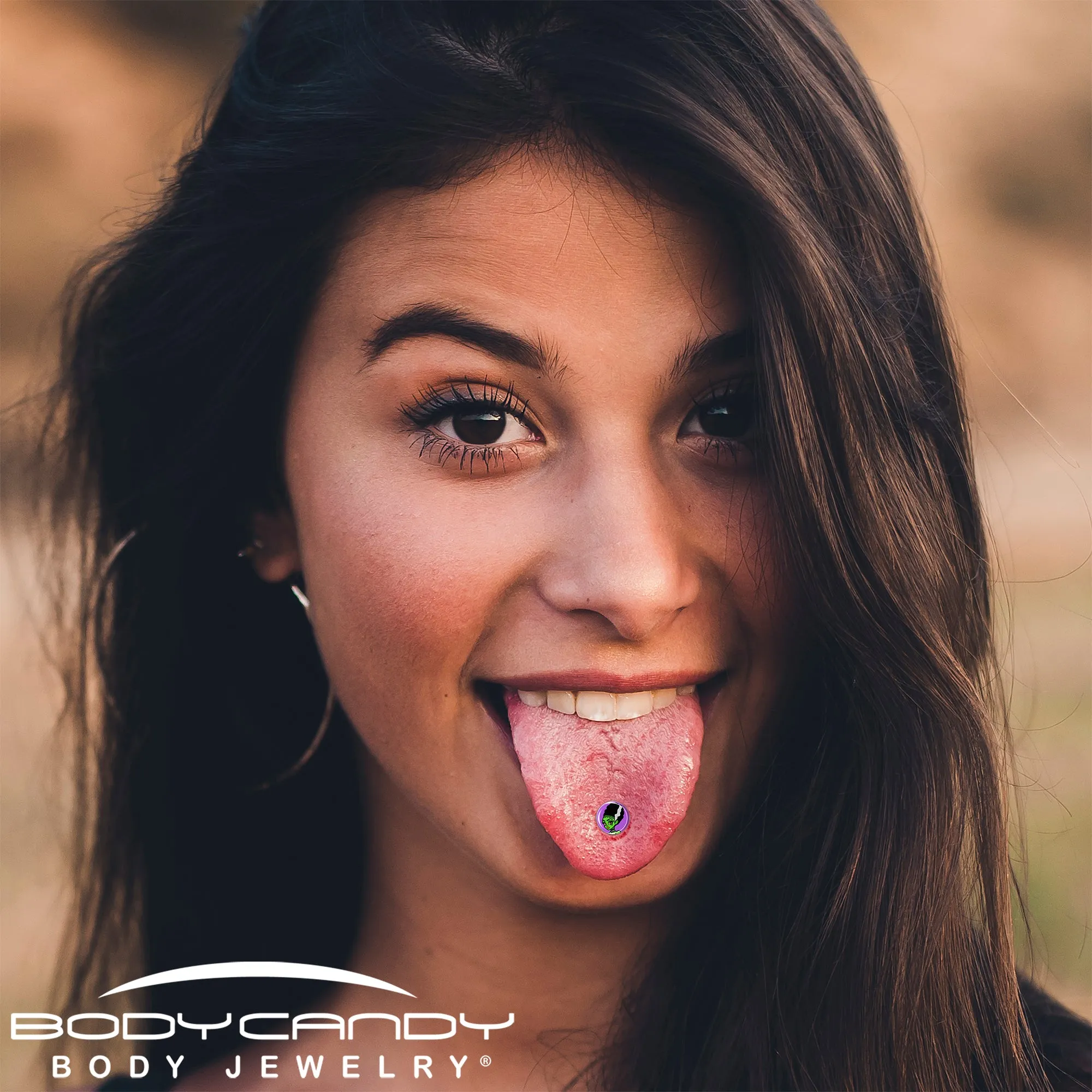 Bride of Frankenstein Barbell Tongue Ring
