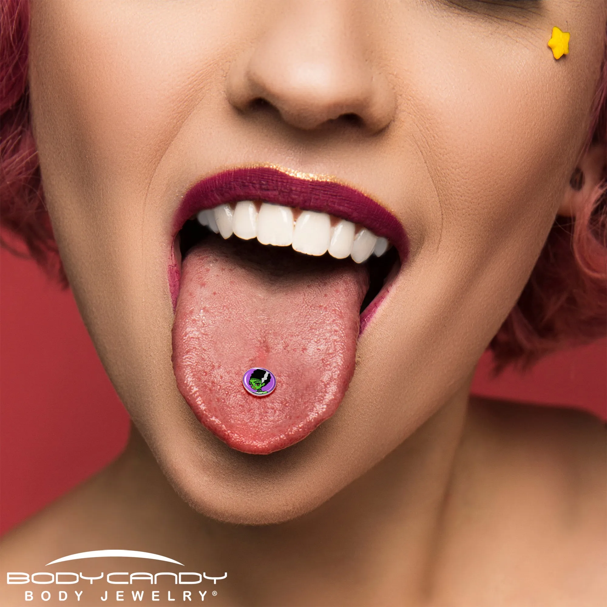 Bride of Frankenstein Barbell Tongue Ring