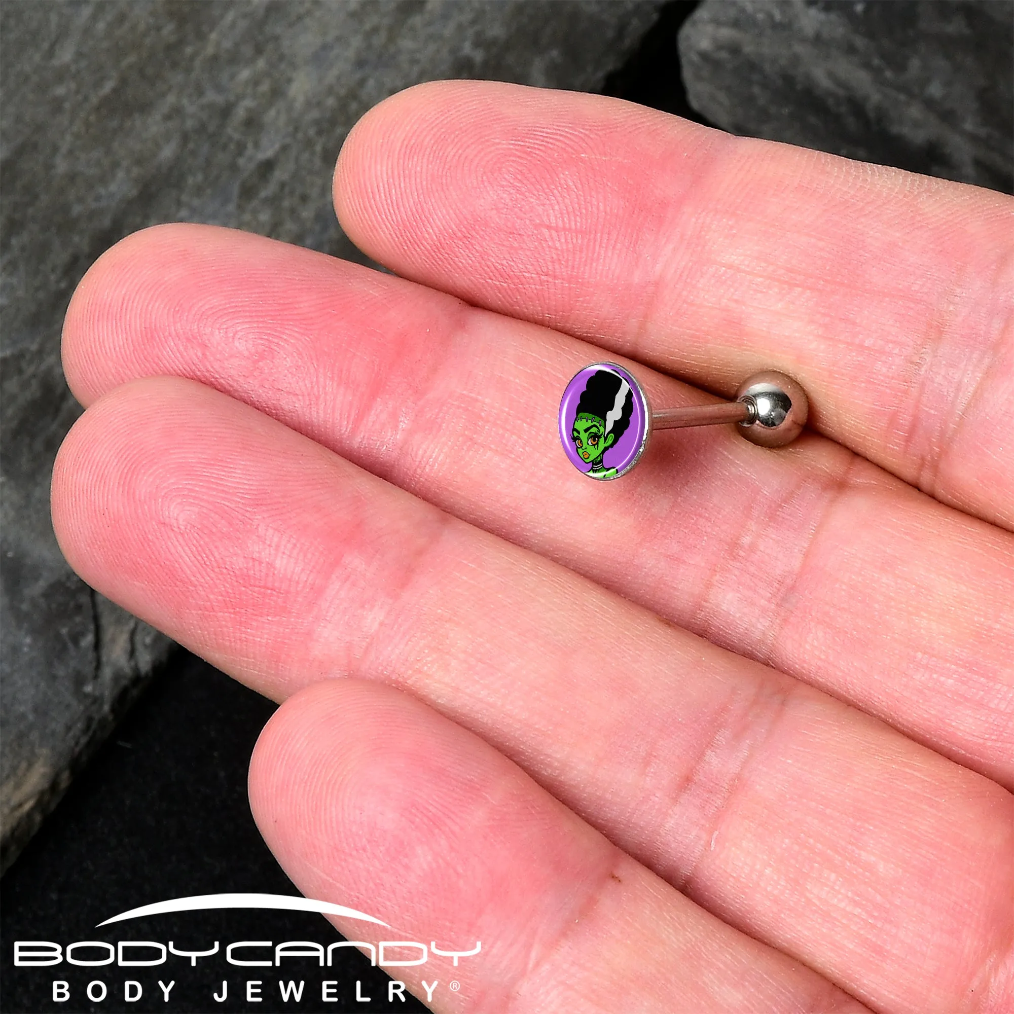 Bride of Frankenstein Barbell Tongue Ring