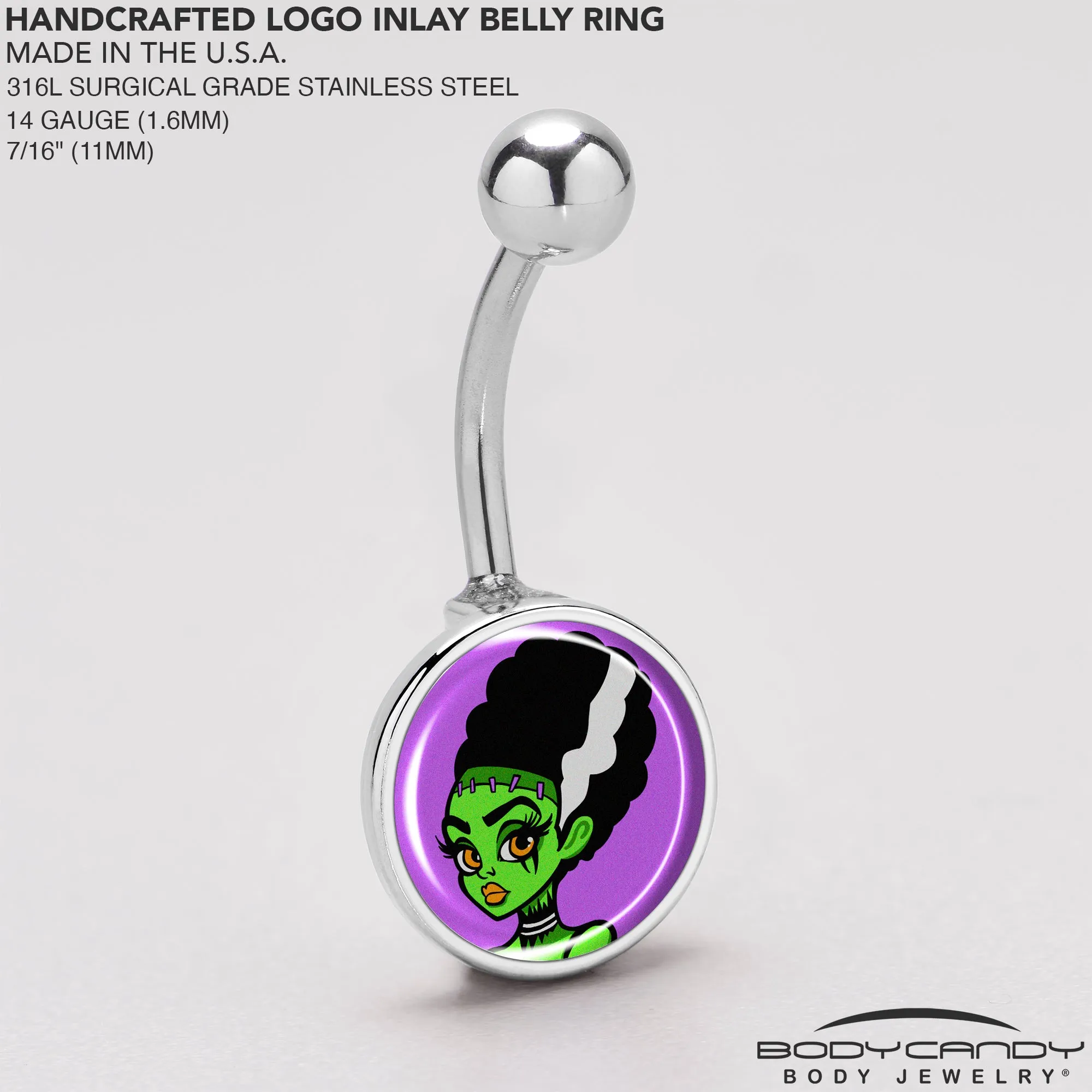 Bride of Frankenstein Belly Ring