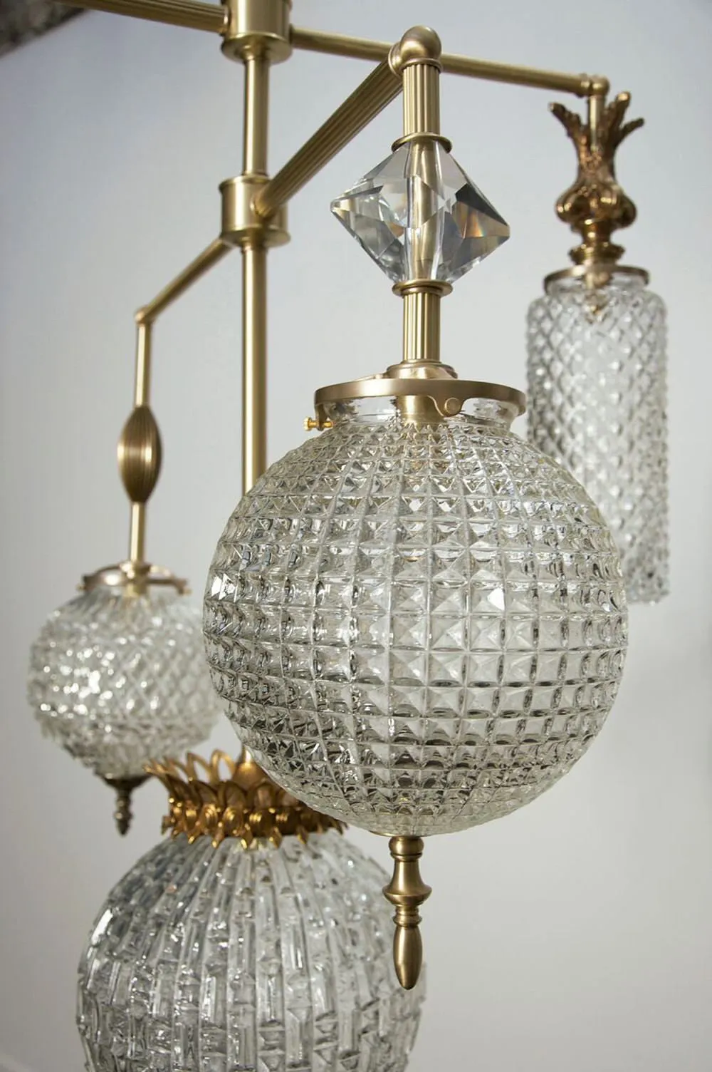 Brilliant Chandelier - 5 Arm With Vintage Jewelry