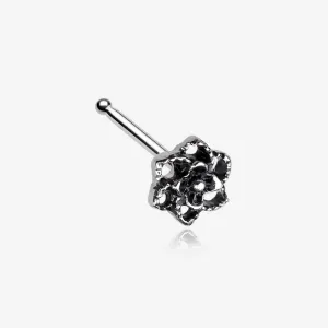 Camellia Flower Filigree Icon Nose Stud Ring